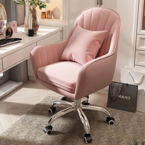 Nordic Luxury Velvet Armrest Computer Chair Gaming Leisure Adjustment Swivel Chair Internet Cafe Office Dormitory Seat Furniture
