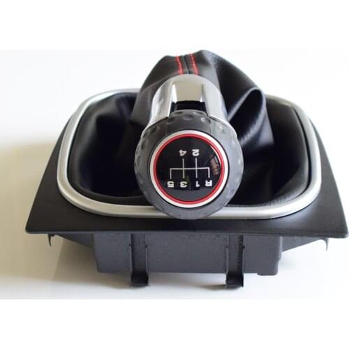 Gear Shift Knob Complete For VW Golf 6 A6 VI MK6 GTI GTD R20 2009-2013 5 6 Speed Car Stick Lever Shifter HandBall Gaiter Boot