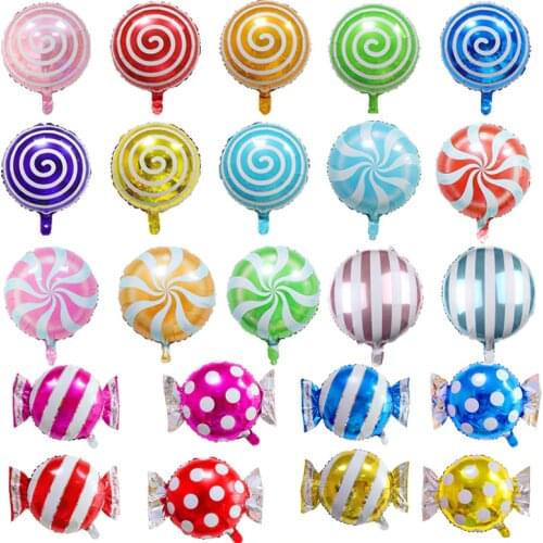18inch Fashion Foil Candy Balloons Windmill Helium Balloon Baby Shower Globos Children Birthday Party Wedding Decor