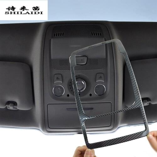 Car Styling Carbon fiber For Audi A4 A5 S4 S5 B8 Front Reading Light Panel Covers Trim Frame Stickers Interior Auto Accessories