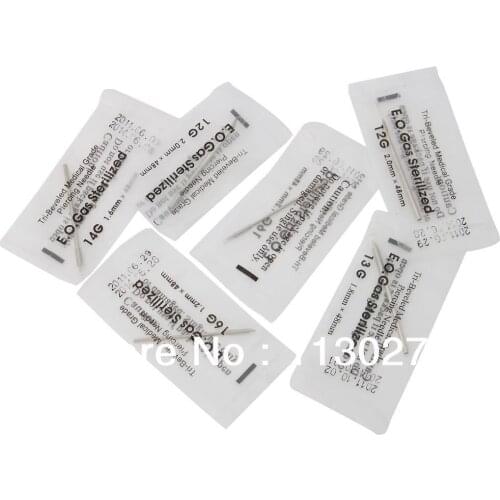 Sterilized Body Piercing Needle Single Packed 20G-12G(0.8mm-2.0mm)