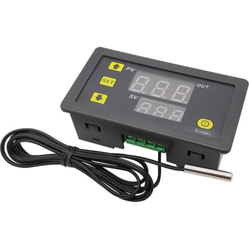 1Pcs W3230 12V 24V AC110-220V Probe Line Digital Temperature Control LED Display Thermostat With Heat/Cooling Control Instrument