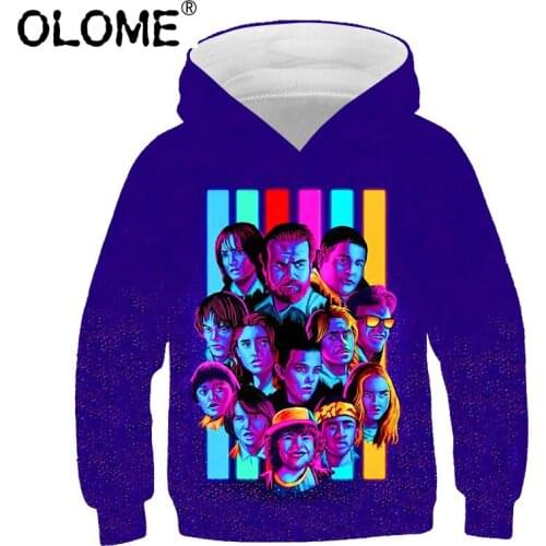 Stranger Things Oversized Hoodies Novelty Clothes for Teenagers Childrens Clothing from 2 to 7 Years OLOME Sweatshirts for Boys