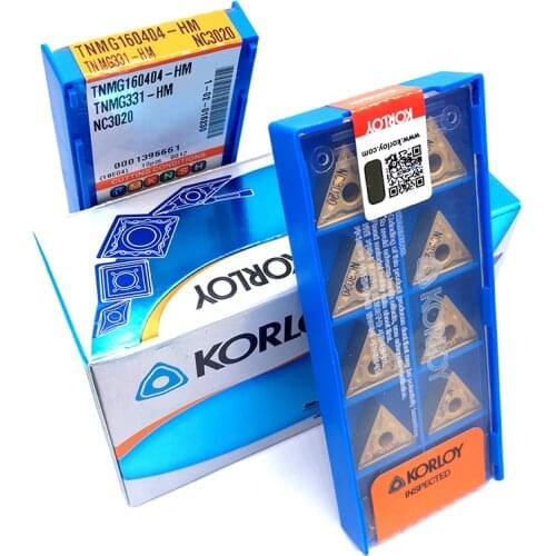 100PCS Blades TNMG160404 HM NC3020 Carbide Inserts High Quality CNC Lathe Tools External Turning Tool TNMG 160404 With Box