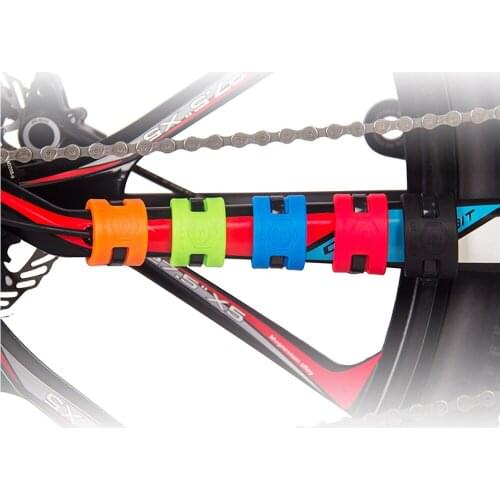 VXM 5PCS Bicycle Chain Protection Shield MTB/Road Bike Rubber Chain Chainstay Protective Cover Anti-scratch Guard Kit Parts