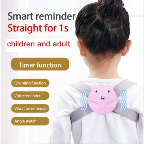Adult Child Cartoon Intelligent Humpback Correction Adjustable Belt Back Spine Orthosis Brace Vibration Reminder Body Shape