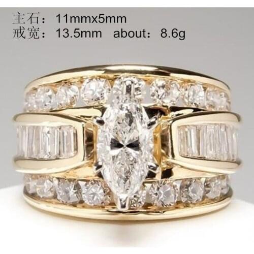 YOBEST Charm round large crystal ring classic temperament ring European and American popular new products