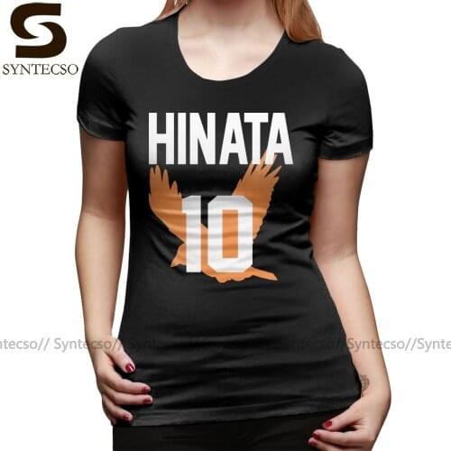 Number 2 T-Shirt Haikyuu Jersey Hinata Number T Shirt O Neck Short Sleeve Women tshirt 100 Cotton Funny Black Ladies Tee Shirt
