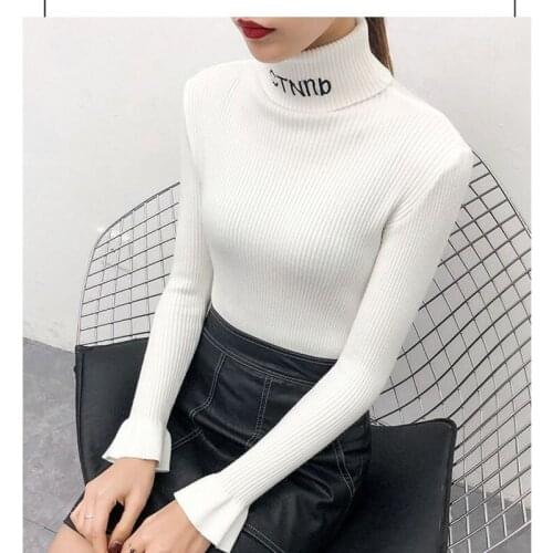 Womens Sweaters 2020 Winter Tops Turtleneck Sweater Women Thin Pullover Jumper Knitted Sweater Pull Femme Hiver Truien Dames New