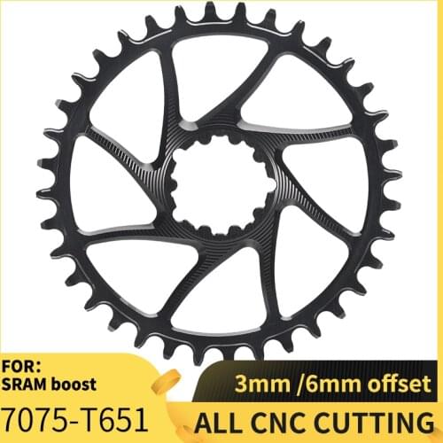 PASS QUEST GXP MTB Bike Chainring 3mm Offset 28T-38T Narrow Wide Mountain bicycle Chainwheel for Sram XX1 GX eagle X9 crankset