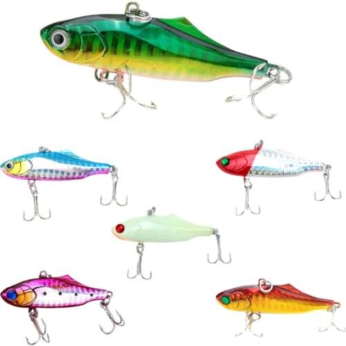 1PCS 6cm 14g VIB Fishing Lures Bionic Bait Fish Hard Bait Bass Vibration Lure Crankbait Fish Bass Bait Head Hooks