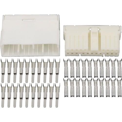 20 pin white plastic solder plate pin connector PCB board connector bent needle with terminal DJ7201-1.8-10 / 21 20P