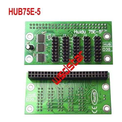 HD HUB75E-5 adapter card Support 1/32 Scan 5*HUB75 5*HUB75E Only Support HD-D30 HD-D35