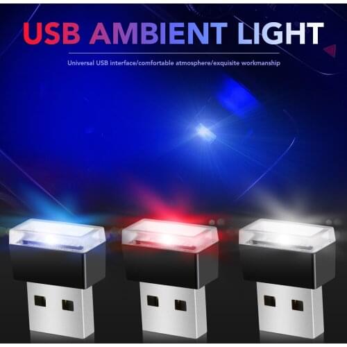 Auto Car USB Atmosphere LED Lamp For Ford Focus 2 3 VW Passat B6 B5 B7 B8 Kia Rio 2 Ceed Sportage cigarette lighter Accessories