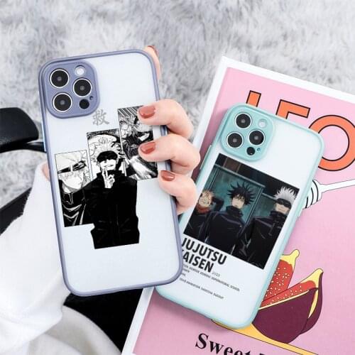 Jujutsu Kaisen Anime Phone Case For iPhone 8 7 6 6s Plus XR X XS SE 2020 Funda For iPhone 11 11pro 12 Pro Max Mini Hard PC Couqe