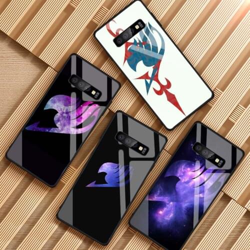 Anime Manga Fairy Tail logo Tempered Glass Phone Case For Samsung Galaxy S8 S9 S10 S20 PLUS J6 J8 2018 NOTE 8 9 10 Cover Shell