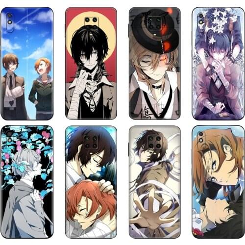 Black tpu Case For Xiaomi Redmi 7A 8 8A 9 9A 9C Case Redmi Note 8T 8 Pro T Note 9 9S 9 Pro Case Bungou Stray Dogs Dazai Osamu