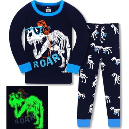 2021 kids pajamas sets Baby boys clothes sweet dreams pijamas baby boys cartoon long sleeve T-shirt+Pants 2pcs