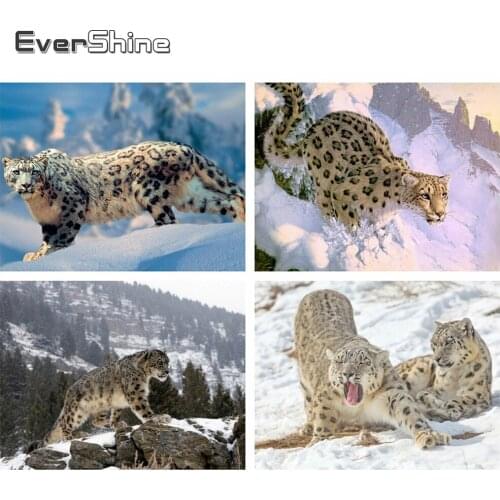 Evershine Diamond Embroidery Tiger Scenic Snow Crystal Painting Diamond Mosaic Animals Diamond Painting Cross Stitch Full Drill