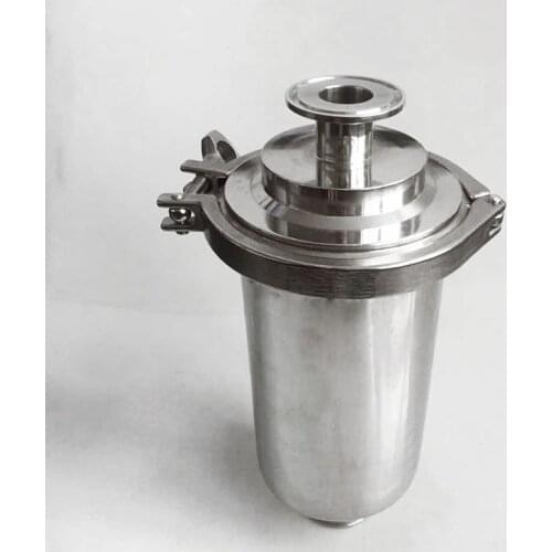 304 Stainless Steel Sanitary Pipe Filter Straight-through Air Filter Tri-clamp Strainer PPT 5"/10" Filter Element