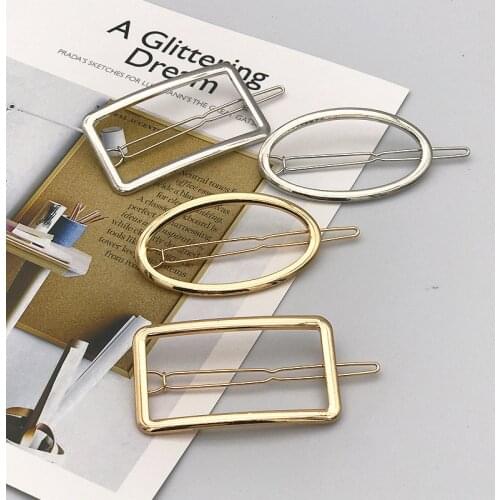 Geometric Metal Hair Clips Hair Barrette Headpieces Claw Clamp Headwear Jaw Grip Styling Accessories