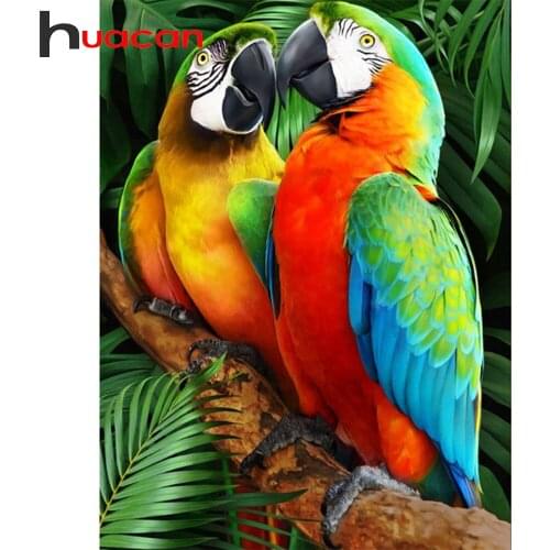 Huacan Diamond Painting Animal Full Square/Round New Arrival Parrot Diamond Embroidery Sale Stitch Kit Home Decor