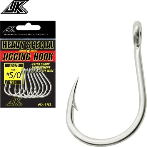 JK Fishhook Jigging Hook 4X Heavy Special Assist Hooks Saltwater Gaming Fishing Hook Hooks Fishing Set Boat Tackle Accessories