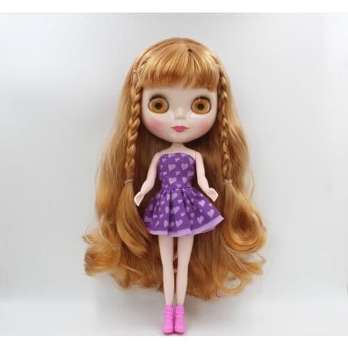 Free Shipping big discount RBL-539 DIY Nude Blyth doll birthday gift for girl 4colour big eye doll with beautiful Hair cute toy