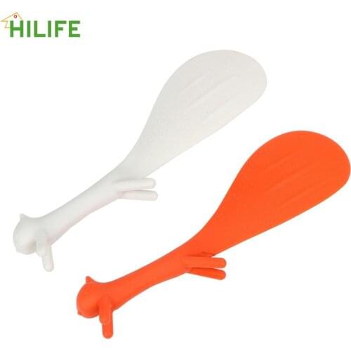 HILIFE Rice Spoon Ladle Kitchen Accessories Dinnerware Cooking Tools Long Handle Standing Tableware Cute Squirrel Creative