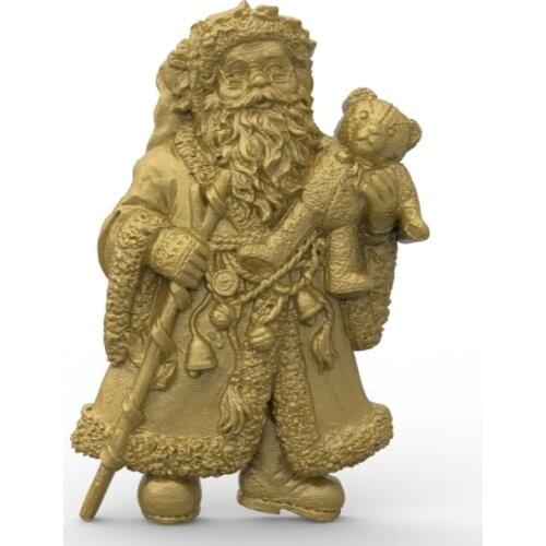 2 pieces Santa Claus 3D model relief STL model for CNC Router carving engraving artcam type3 aspire M387