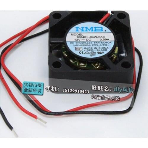 NMB-MAT 1004KL-04W-B50 BQ1 Server Cooling Fan DC 12V 0.09A 25x25x10mm 2-wire