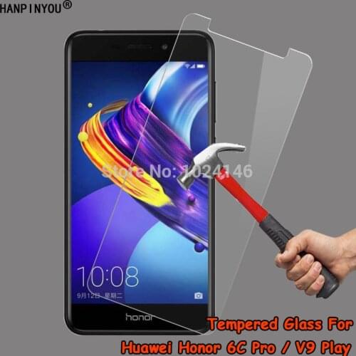 For Huawei Honor 6C Pro /V9 Play Clear Tempered Glass Screen Protector Ultra Thin Explosion-proof Protective Film + Cleaning Kit