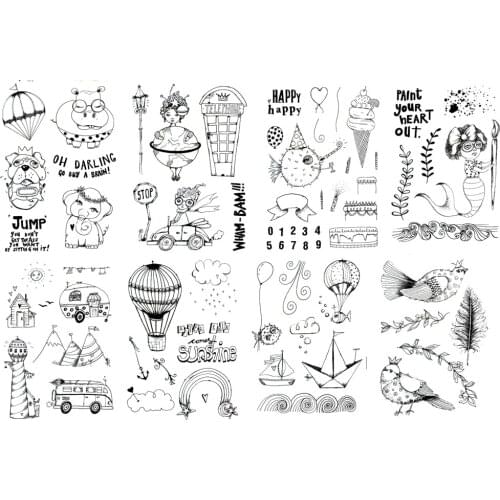 Girl clear stamp /Seal for DIY scrapbooking/photo album Decorative clear stamp sheets A6020