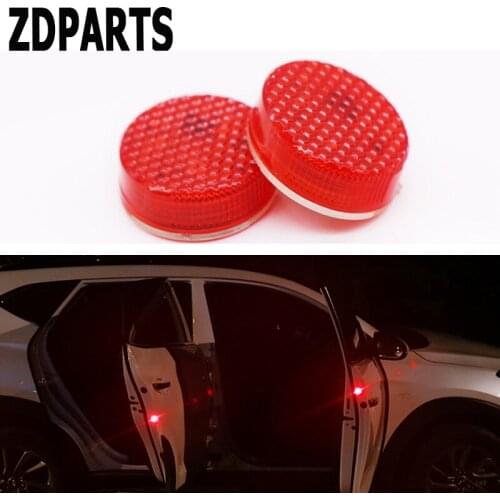 ZDPARTS Car Door Warning Signal Light LED Wireless Avoid Crash For Suzuki Grand Vitara Swift SX4 Mitsubishi ASX Audi A4 Fiat 500
