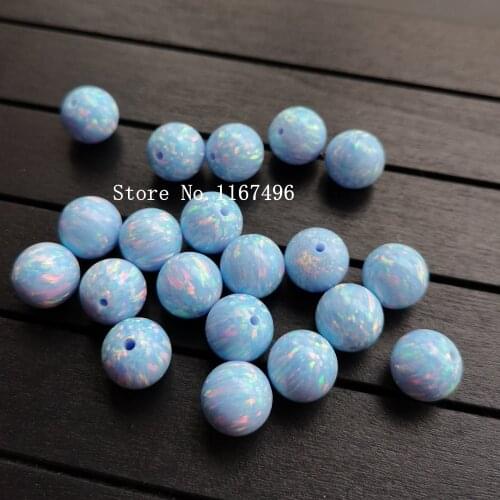 20pcs/lot 10mm Synthetic Round Ball Opal Beads for DIY Jewelry Round Ball Beads Cut Opal stone