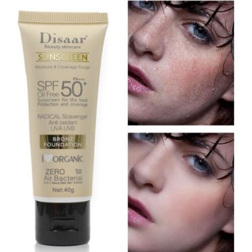 Disaar 40g Sunscreen Whitening Cream Facial Body Sunblock Skin Protective Cream Anti-Aging Oil-control Moisturizing Care SPF 50