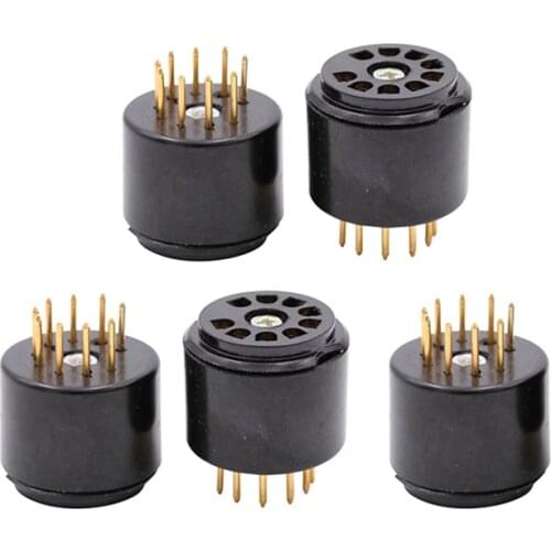9Pin Vacuum Tube Socket Testing Saver for 6DJ8 12AX7 ECC83 B339 CV492 6L13 12AU7 ECC82 B329 Hifi Tube AMP