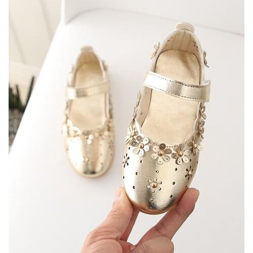 New Children Baby Toddler Girls Kids White Wedding Party Princess Leather Soft Bottom Shoes Girls Flower Single Shoes