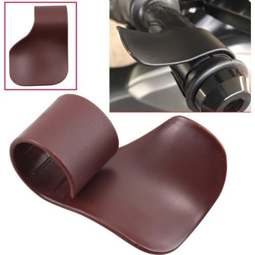 Motorcycle Brown Throttle Assist Wrist Rest Cruise Control Grip Clamp Universal For Harley BMW Yamaha Honda E-Bike Chopper Bob