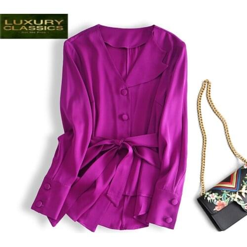 Vintage Spring Real Summer Silk Blouse Women Clothes 2021 Korean Elegant Long Sleeve Shirts and Tops Ladies Blusas 3397