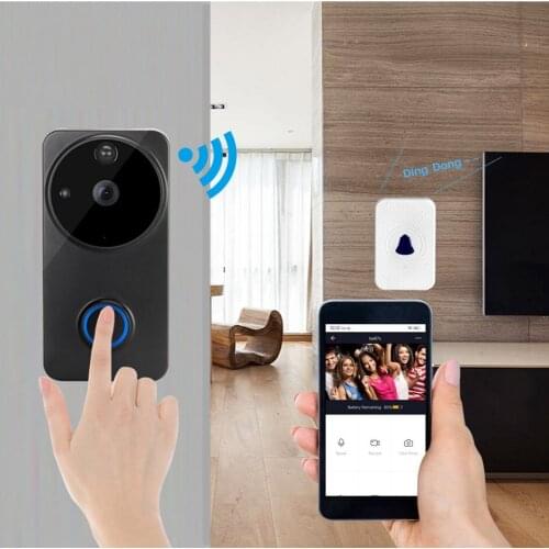 Tuya 1080P HD WiFi Video Door Bell Camera Smart Life Control Wireless Home Security Doorbell Chime Smart Intercom Two Way Audio
