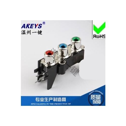 1 PC AV3-8.4-13D Audio Video AV Concentric RCA Socket 3 Female Jack Connector