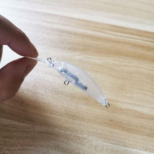 10pcs 4.7g 7cm Sinking Blank Crankbait Vib Minnow Wobbler Unpainted Hard Bait Fishing Lure Bodies Tackle Hard Fishing Lures