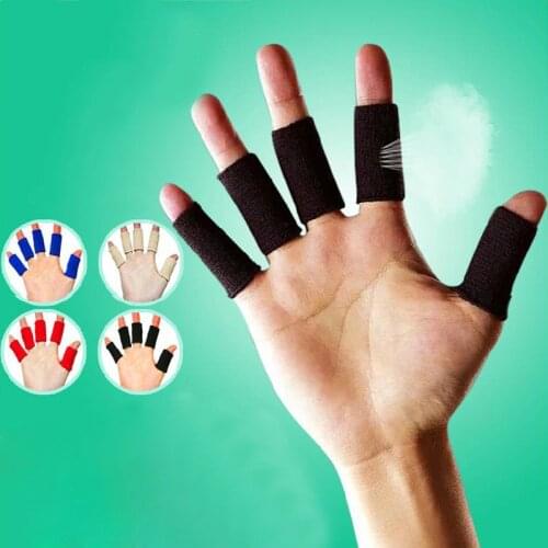 10pcs Stretchy Sports Finger Sleeves Arthritis Support Finger Wrap Guard Outdoor Basketball Volleyball Finger Protection