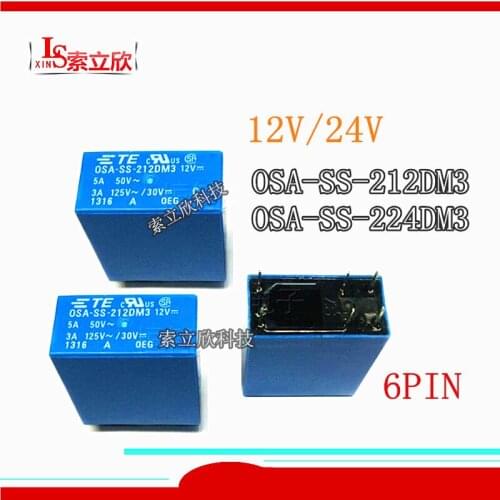 10PCS/lot 100%NEW Relay OSA-SS-212DM3 12VDC OSA-SS-224DM3 24V OSA SS 212DM3 OSA SS 224DM3 24VDC DIP6 3A 12VDC Power Relay