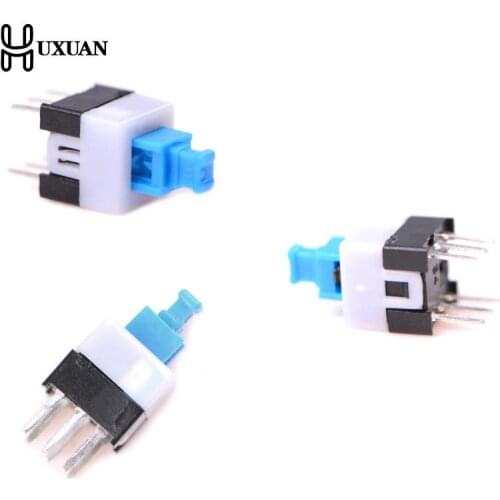 10PCS/Lot 7*7mm 6Pin Push Tactile Power Micro Switch Self Lock On/Off Button Latching Switch