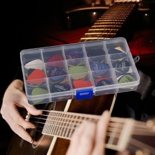 OOTDTY 100pcs Acoustic Electric Guitar Picks Plectrum Various 6 thickness w/ Pick Box