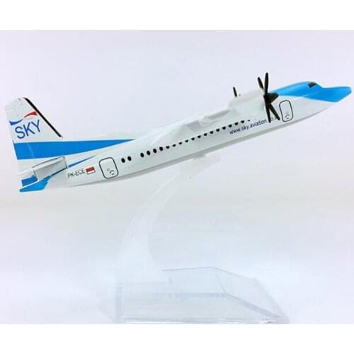 16CM New Turbine 1/400 FK50 PK-ECE model Garuda Indonesia airlines with base alloy metal aircraft collectible display collection