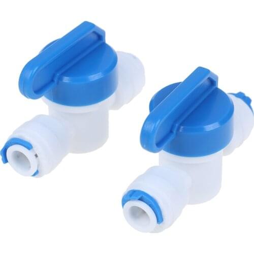 2 Pcs 6.5 mm Slip lock Quick-connect Ball Valve Through Switch Joint Valve Butt Pneumatic Pipe Connectors Fittings