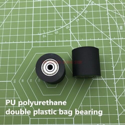 2021 Sale 626 698 Pu Polyurethane Plastic Bag Double Bearing Guide Pulley Wheel Nylon Platen Roller Bk3030 5*6*7*8*10*30*30 Mm